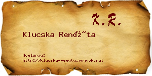 Klucska Renáta névjegykártya